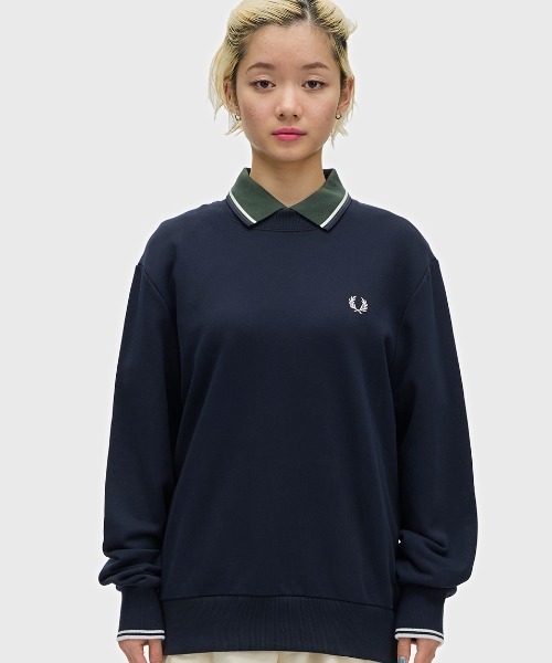 フレッドペリー　クールネックスウェット　Ｌサイズ　新品 楽天市場】フレッドペリー FRED PERRY クルーネックスウェット