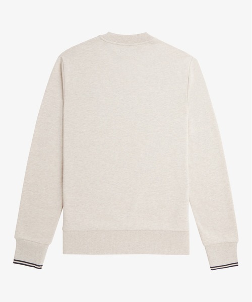 【未使用新品】FRED PERRY ホワイト スウェット 65135 サイズ10 Crew Neck Sweatshirt／フレッドペリースウェット（スウェット