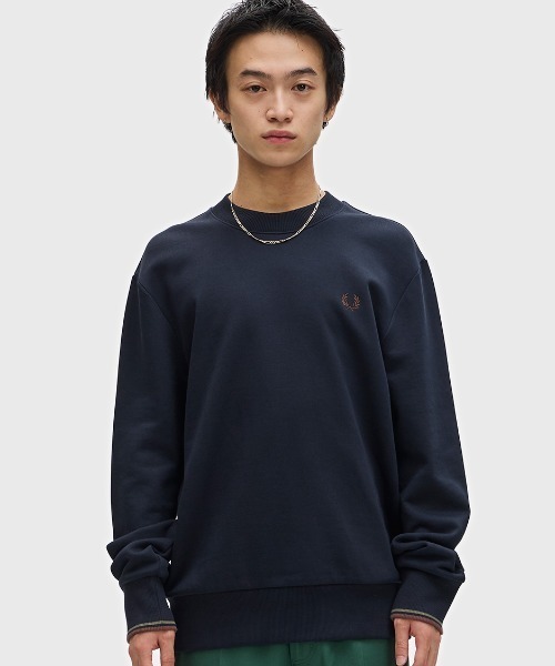 【セール】Crew Neck Sweatshirt／フレッドペリースウェット（スウェット）｜FRED PERRY（フレッドペリー）