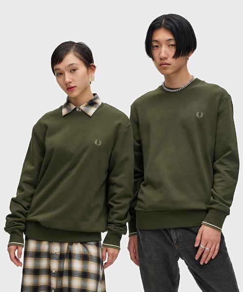 【セール】Crew Neck Sweatshirt／フレッドペリースウェット（スウェット）｜FRED PERRY（フレッドペリー）