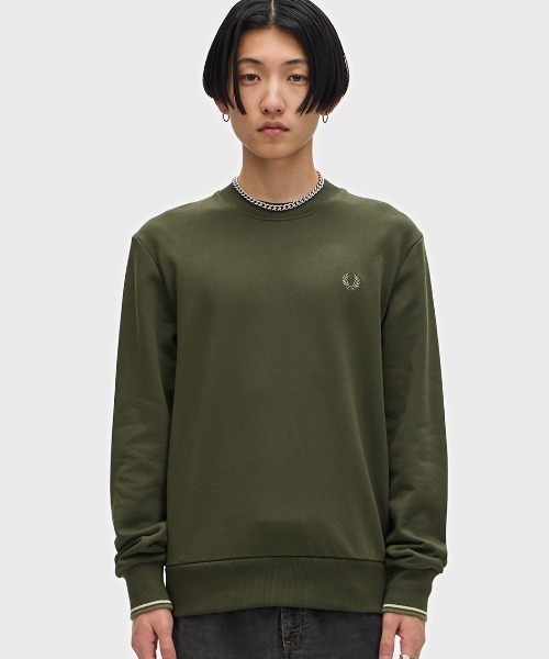 【セール】Crew Neck Sweatshirt／フレッドペリースウェット（スウェット）｜FRED PERRY（フレッドペリー）