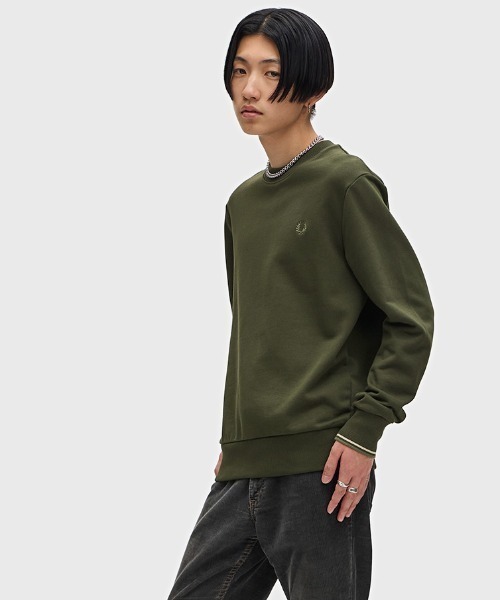 【セール】Crew Neck Sweatshirt／フレッドペリースウェット（スウェット）｜FRED PERRY（フレッドペリー）