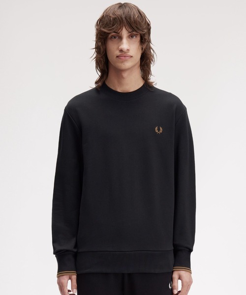 Fred perry フレッドペリー　CREW NECK SWEATSHIRT Crew Neck Piqué T-Shirt - Sky Blue | Men's Reissues