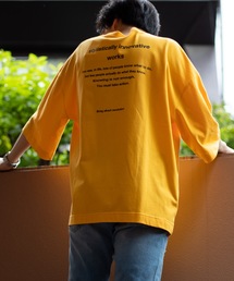 WEGO | WEGO/ロゴ刺繍ビッグシルエット5分袖Tシャツ(Tシャツ/カットソー)