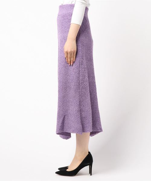 GGD SELECT（ジージーディー　セレクト）の「Roger&Raw/リング鹿の子編みSK（スカート・レディース・ブラック/パープル/ブルー・M）」の4枚目の写真