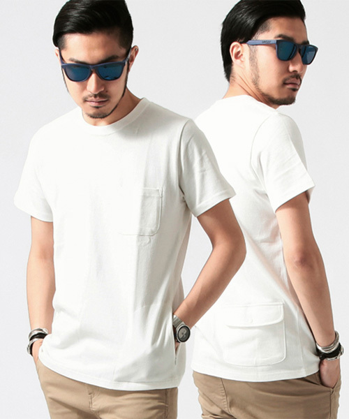 BEAMS（ビームス）の「○BEAMS / ヘビーウェイト ポケット TEE（Tシャツ/カットソー・メンズ・ブラック/ネイビー/ホワイト/ライトグレー・SMALL/MEDIUM/LARGE/X-LARGE）」の2枚目の写真