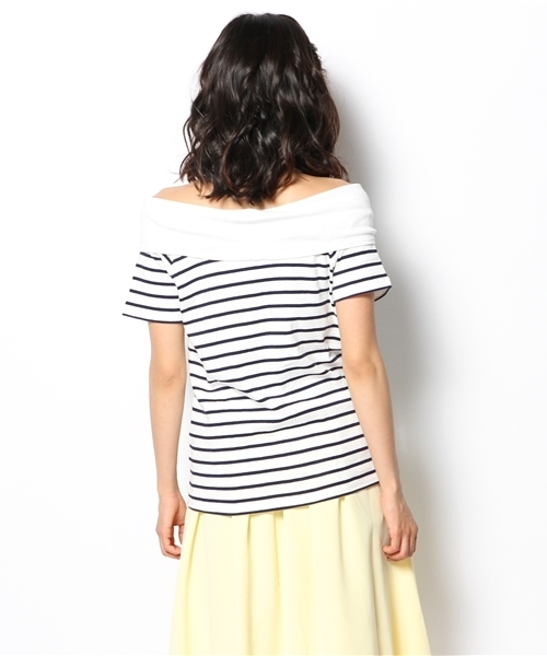 Heather（ヘザー）の「セーラーフロントリボンTシャツ半袖　548708（Tシャツ/カットソー・レディース・アイボリー/ホワイト×ネイビー/ネイビー・FREE）」の10枚目の写真