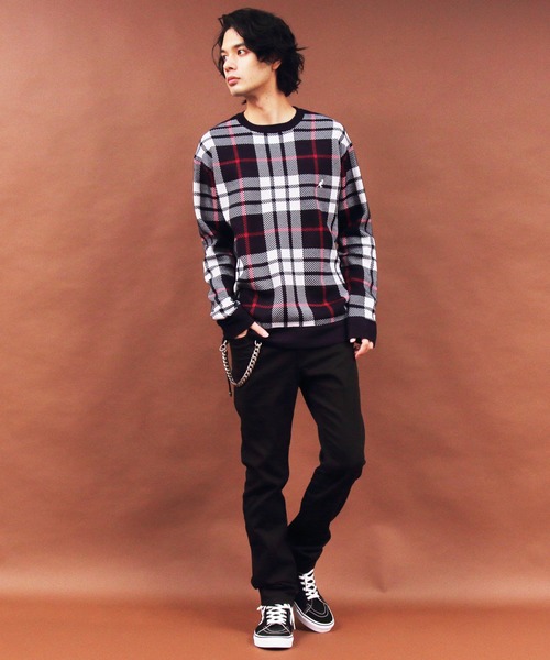 KANGOL(カンゴール)の「【別注】KANGOL×8(eight) コラボチェックニットセーター(ニット/セーター・メンズ・ブラック/ベージュ/ネイビー・MEDIUM/LARGE/X-LARGE)」の21枚目の写真