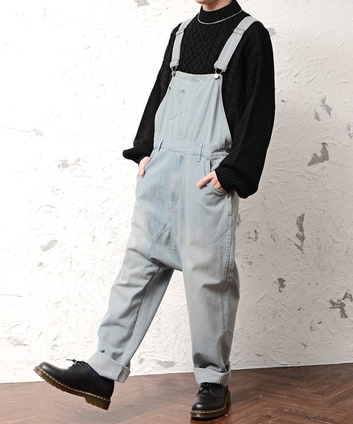 MinoriTY（マイノリティ）の「メンズサルエルデニムオーバーオール（サロペット/オーバーオール・メンズ・サックスブルー/ブルー・FREE）」の2枚目の写真