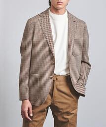 UNITED ARROWS MENS�i���i�C�e�b�h�A���[�Y�����Y�j�́u��CARUSO�i�J���[�]�j�� �_�u���t�F�C�X �}�C�N���`�F�b�N 3B�i�e�[���[�h�W���P�b�g�j�v