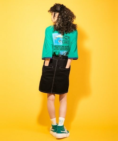 Candy Stripper（キャンディストリッパー）の「GOOD DAY トップス（Tシャツ/カットソー・レディース・ブラック/ピンク/グリーン・2）」の3枚目の写真