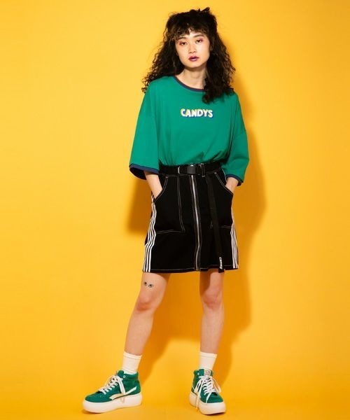 Candy Stripper（キャンディストリッパー）の「GOOD DAY トップス（Tシャツ/カットソー・レディース・ブラック/ピンク/グリーン・2）」の16枚目の写真