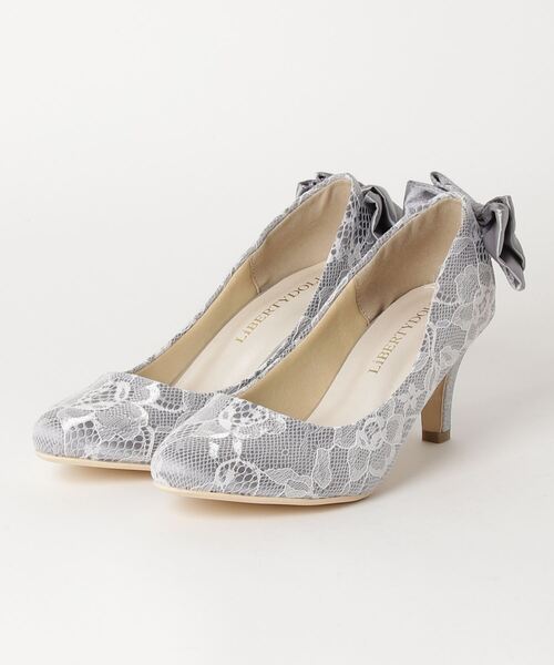 LibertyDoll(リバティードール)の「Liberty Doll / ポインテッドトゥ オケージョンパンプス 6.5cmヒール バックリボン レース フォーマル 結婚式 パーティー セレモニー 美脚パンプス(1203-SA)(パンプス・レディース・グレー/ブラック/ベージュ・S/M/L/XL/LL/SS)」の12枚目の写真