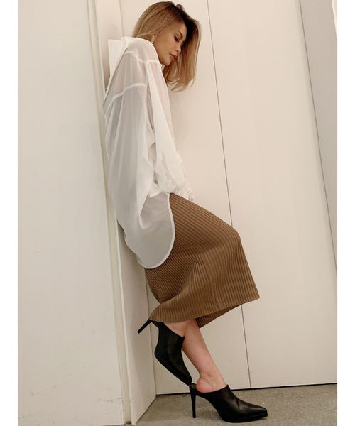 GYDA(ジェイダ)の「シフォンBIG シャツ(シャツ/ブラウス・レディース・オフホワイト/ブラック/その他/その他2・FREE)」の15枚目の写真