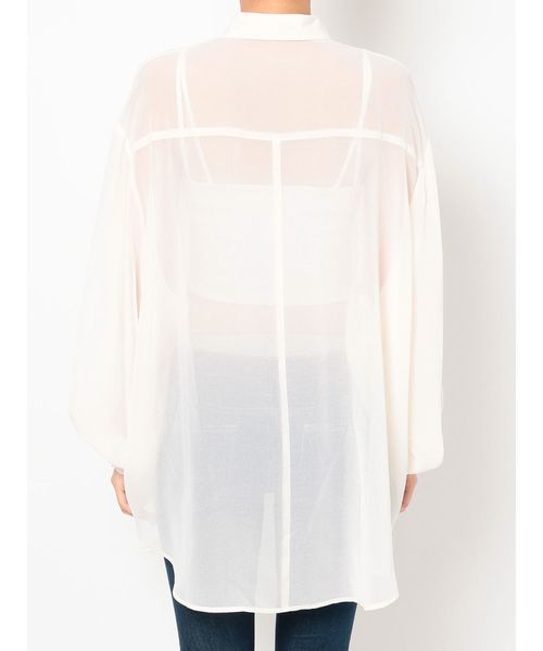 GYDA(ジェイダ)の「シフォンBIG シャツ(シャツ/ブラウス・レディース・オフホワイト/ブラック/その他/その他2・FREE)」の8枚目の写真