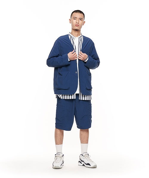 plain-me（プレインミー）の「plain-me ナイロン吸湿性ワイドショートパンツ（その他パンツ・メンズ・ベージュ/ブルー・SMALL/MEDIUM/LARGE）」の6枚目の写真