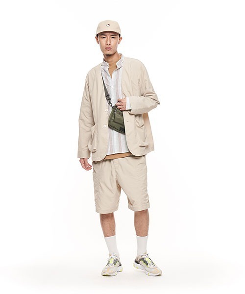 plain-me（プレインミー）の「plain-me ナイロン吸湿性ワイドショートパンツ（その他パンツ・メンズ・ベージュ/ブルー・SMALL/MEDIUM/LARGE）」の11枚目の写真