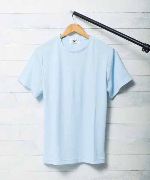B.I.D.(ビーアイディー)の「サーマル半袖クルーネックTシャツ(Tシャツ/カットソー・レディース・ホワイト/ブラック/ネイビー/グレー/カーキ/サックスブルー/ピンク・MEDIUM/LARGE/X-LARGE)」の6枚目の写真