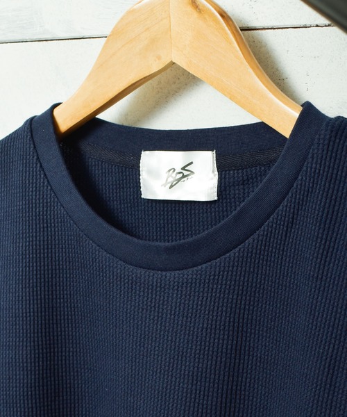 B.I.D.(ビーアイディー)の「サーマル半袖クルーネックTシャツ(Tシャツ/カットソー・レディース・ホワイト/ブラック/ネイビー/グレー/カーキ/サックスブルー/ピンク・MEDIUM/LARGE/X-LARGE)」の9枚目の写真