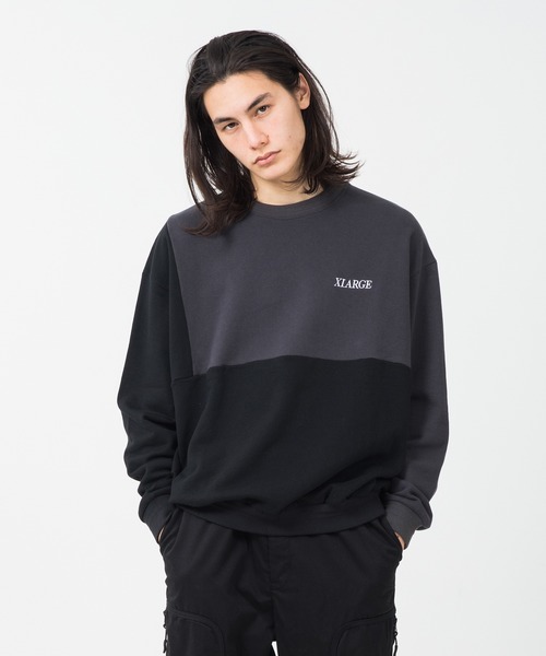 【セール】PANELED CREWNECK SWEAT（スウェット）｜XLARGE（エクストララージ）
