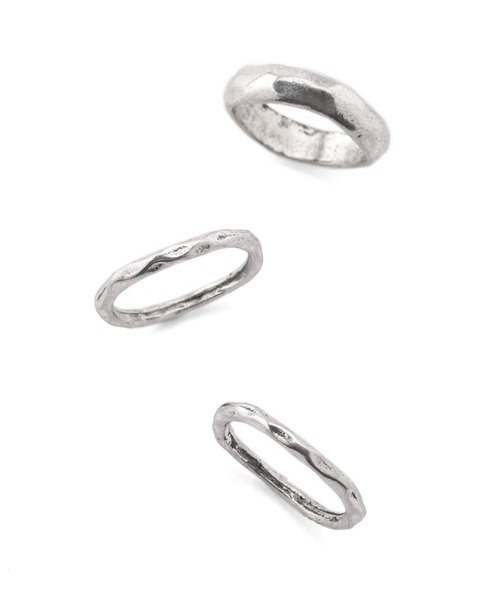 ANEMONE（アネモネ）の「クラフト調メタルリング[3本セット]（リング・レディース・シルバー/ゴールド・FREE）」の6枚目の写真