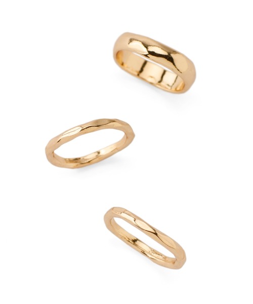 ANEMONE（アネモネ）の「クラフト調メタルリング[3本セット]（リング・レディース・シルバー/ゴールド・FREE）」の5枚目の写真