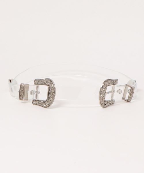 apres jour mignon(アプレジュールミニョン)の「【apresjour mignon×ARIAZ】クリアダブルバックルベルト(ベルト・レディース・その他・ONESIZE)」の3枚目の写真