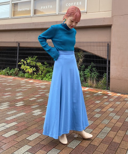 nimiru(ニミル)の「Aラインロングスカート(スカート・レディース・ブラック/ブルー/グリーン・M/L)」の6枚目の写真
