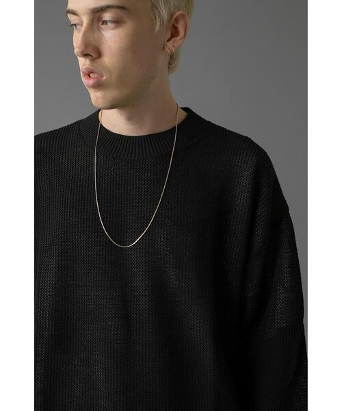 MONKEY TIME(モンキータイム)の「<monkey time> COTTON MESH MOCK NECK/メッシュニット(ニット/セーター・メンズ・ブラック/ライトピンク・S/M/L/XL)」の4枚目の写真