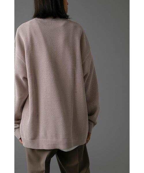 MONKEY TIME(モンキータイム)の「<monkey time> COTTON MESH MOCK NECK/メッシュニット(ニット/セーター・メンズ・ブラック/ライトピンク・S/M/L/XL)」の7枚目の写真