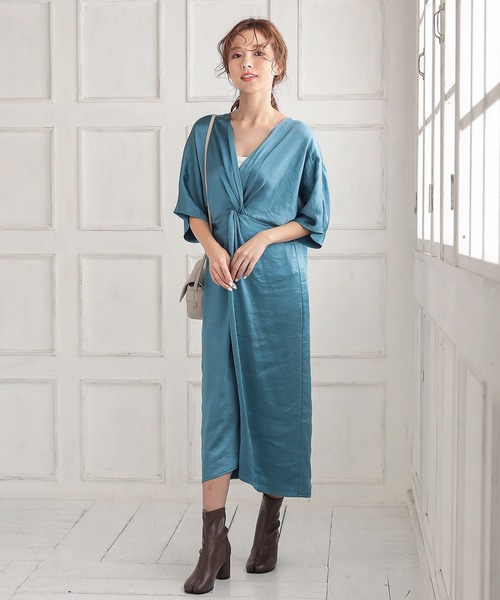 セール】カシュクールサテンワンピース（ワンピース）｜KOBE LETTUCE