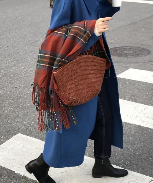 Doula Doula（ドゥーラドゥーラ）の「バックスリットロングコート（ダウンジャケット/コート・レディース・ブラック/グリーン/ブルー/ベージュ/ダークブラウン/キャメル/チャコールグレー・M/L）」の9枚目の写真