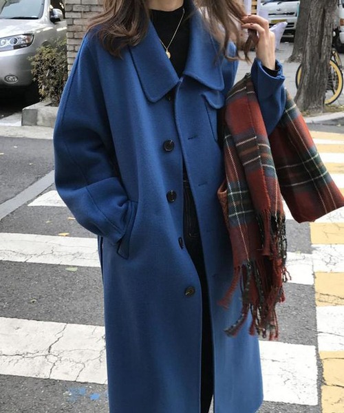 Doula Doula（ドゥーラドゥーラ）の「バックスリットロングコート（ダウンジャケット/コート・レディース・ブラック/グリーン/ブルー/ベージュ/ダークブラウン/キャメル/チャコールグレー・M/L）」の10枚目の写真