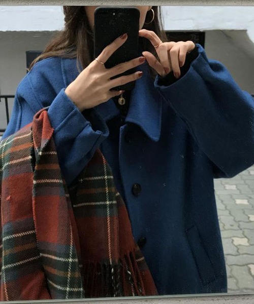 Doula Doula（ドゥーラドゥーラ）の「バックスリットロングコート（ダウンジャケット/コート・レディース・ブラック/グリーン/ブルー/ベージュ/ダークブラウン/キャメル/チャコールグレー・M/L）」の13枚目の写真