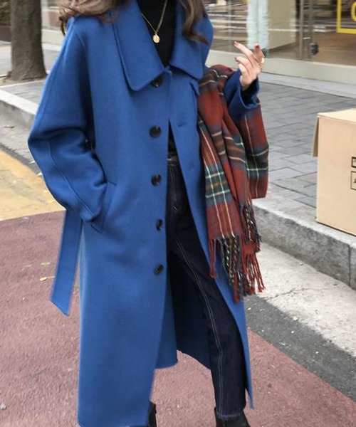 Doula Doula（ドゥーラドゥーラ）の「バックスリットロングコート（ダウンジャケット/コート・レディース・ブラック/グリーン/ブルー/ベージュ/ダークブラウン/キャメル/チャコールグレー・M/L）」の16枚目の写真