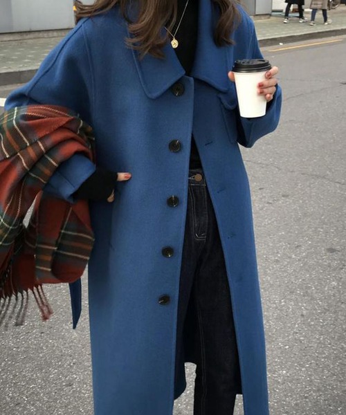 Doula Doula（ドゥーラドゥーラ）の「バックスリットロングコート（ダウンジャケット/コート・レディース・ブラック/グリーン/ブルー/ベージュ/ダークブラウン/キャメル/チャコールグレー・M/L）」の17枚目の写真