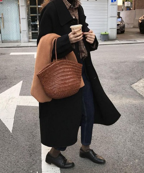 Doula Doula（ドゥーラドゥーラ）の「バックスリットロングコート（ダウンジャケット/コート・レディース・ブラック/グリーン/ブルー/ベージュ/ダークブラウン/キャメル/チャコールグレー・M/L）」の19枚目の写真