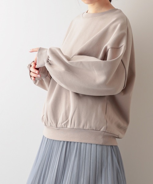 natural couture（ナチュラルクチュール）の「オトナめ袖ボリュームスウェット（Tシャツ/カットソー・レディース・アイボリー/スミクロ/ライトベージュ/ブルー/パープル・FREE）」の11枚目の写真