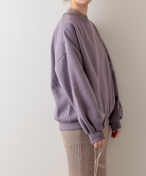 natural couture（ナチュラルクチュール）の「オトナめ袖ボリュームスウェット（Tシャツ/カットソー・レディース・アイボリー/スミクロ/ライトベージュ/ブルー/パープル・FREE）」の20枚目の写真