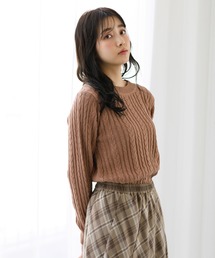 earth music&ecology（アースミュージックアンドエコロジー）の「オーガニックコットンベーシックケーブルニット ＊（ニット/セーター）」