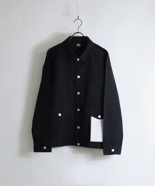 ILL'S(イルズ)の「ビッグシルエット デニムGジャン 【ILL'S】(ミリタリージャケット・メンズ・ホワイト/ベージュ/ブラック/インディゴブルー・M/L)」の6枚目の写真