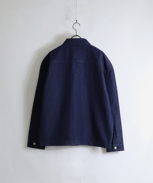 ILL'S(イルズ)の「ビッグシルエット デニムGジャン 【ILL'S】(ミリタリージャケット・メンズ・ホワイト/ベージュ/ブラック/インディゴブルー・M/L)」の5枚目の写真