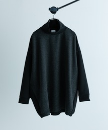 Lui's | ウール混配色ポンチハイネックプルオーバー(スウェット)