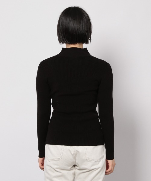 PAGEBOY（ページボーイ）の「リブハイネックニットロングスリーブ（ニット/セーター・レディース・ブラック/オフホワイト/モカ/ブルー系その他・FREE）」の7枚目の写真