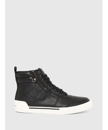 DIESEL | メンズ ハイカット レザー スニーカー(スニーカー)