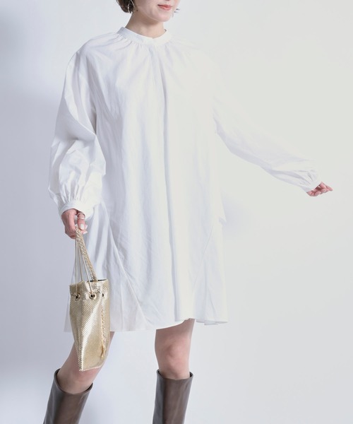 DouDou(ドゥドゥ)の「【新色追加】ティアード2WAYチュニックブラウス(シャツ/ブラウス・レディース・オフホワイト/カーキ/ブラック・FREE)」の19枚目の写真