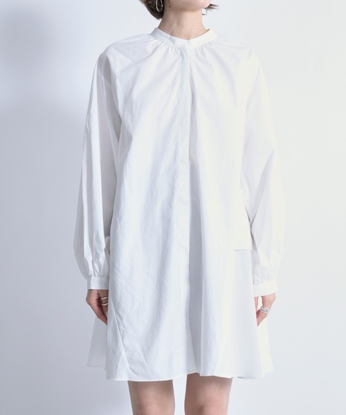 DouDou(ドゥドゥ)の「【新色追加】ティアード2WAYチュニックブラウス(シャツ/ブラウス・レディース・オフホワイト/カーキ/ブラック・FREE)」の20枚目の写真