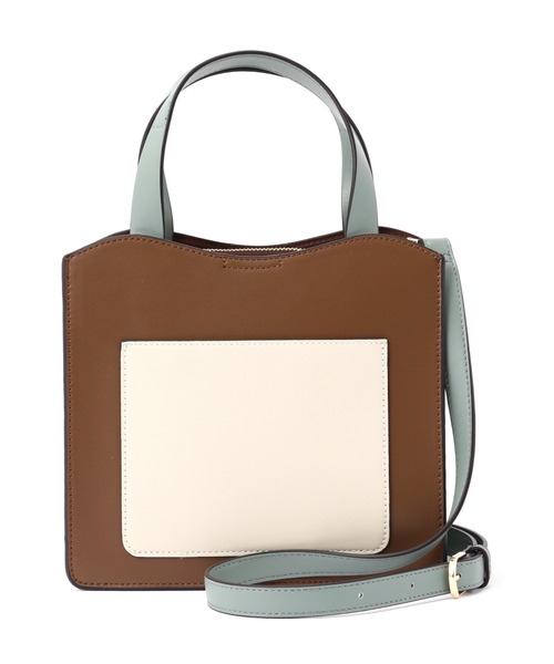 NATURAL BEAUTY BASIC（ナチュラルビューティーベーシック）の「トリカラースワローマチトート（トートバッグ・レディース・オフホワイト/ブラウン・ﾌﾘ-）」の9枚目の写真