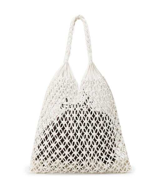 grove（グローブ）の「◆インスタライブ紹介！マクラメ巾着つきトート（トートバッグ・レディース・ベージュ系7/ライトベージュ/アイボリー/グレー/ブラウン系・00）」の2枚目の写真