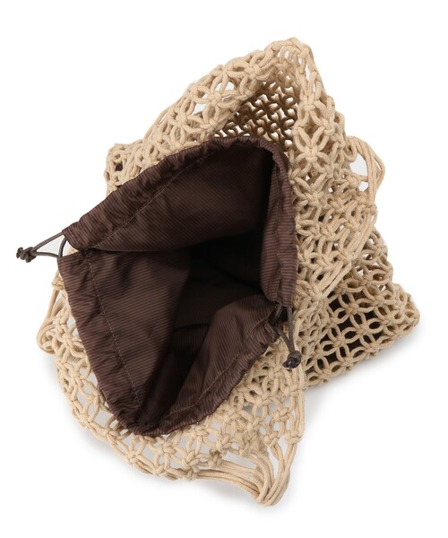 grove（グローブ）の「◆インスタライブ紹介！マクラメ巾着つきトート（トートバッグ・レディース・ベージュ系7/ライトベージュ/アイボリー/グレー/ブラウン系・00）」の10枚目の写真